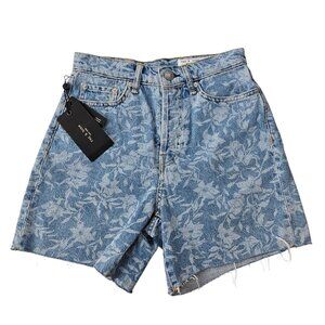Women's Rag & Bone‎ Floral Print High Rise 6" Denim Shorts Size 24